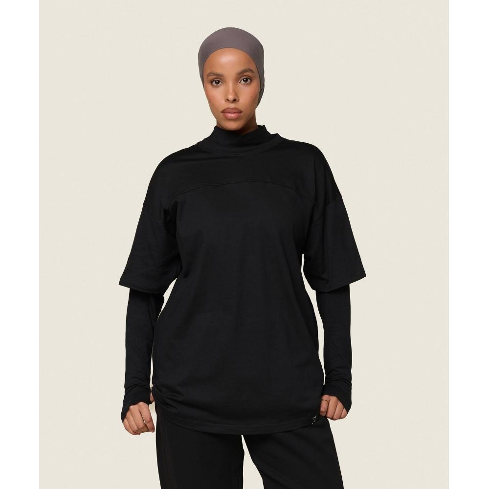 

Gymshark Gs X Leana Deeb Oversized T shirT Black B9a1g Bb2j XXS