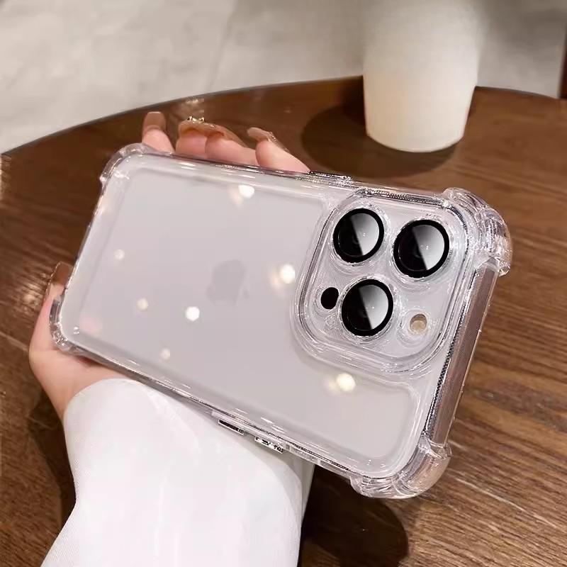 

Подходит для iPhone 16, чехол для мобильного телефона, гальваническая пленка для четырех углов, защищающая от падения линз, Apple 15, прозрачный защитный чехол, полный пакет iPhoneX/XS