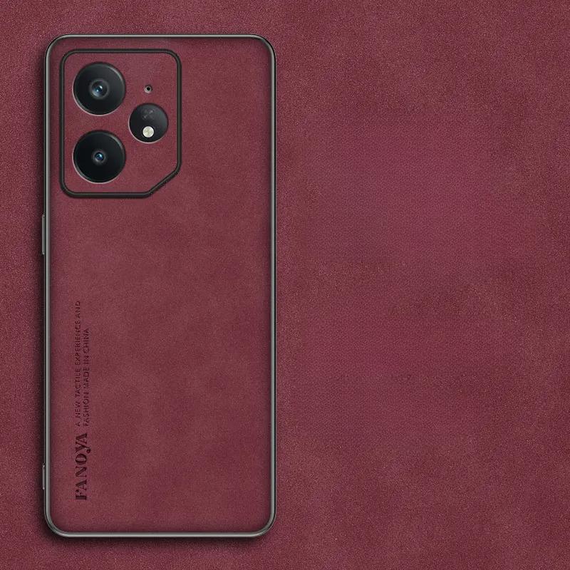 For Realme NEO 7 GT 7 Pro Luxury Skinsheep Leather Hard Case for Realme NEO7 GT7pro 6 T NEO 6 SE Protect Shockproof Matte Silicone Bumper