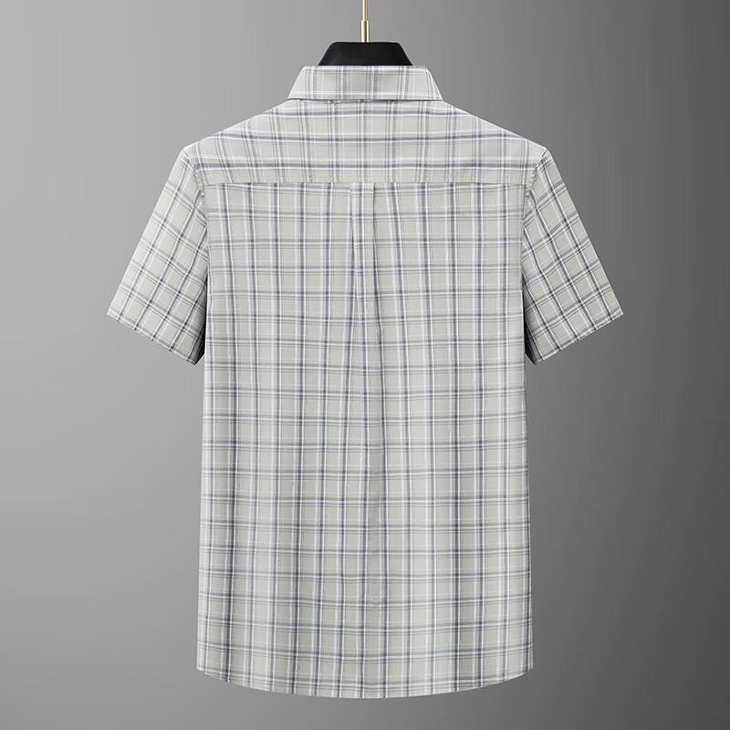 Men's Plus Size Plaid Short Sleeve Shirt