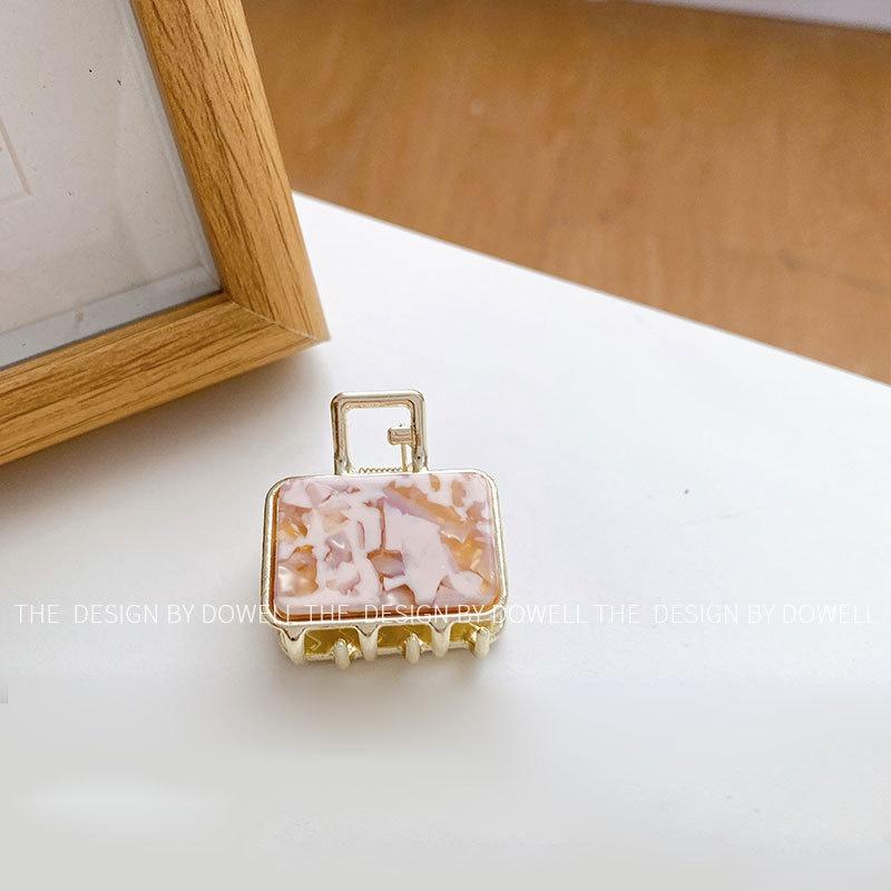 Elegant Vintage Square Hair Clip For Women Acetate Alloy Hairpin In Assorted Colors Trendy Geometric Hair Accessory