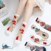 3 Pairs Women's Thin Summer Stockings Transparent Crystal Silk Long Tube Wear-resistant Cotton Sole Anti Slip Retro Ice Stockings