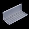 Contenitore rigido per batterie in plastica trasparente portatile da 10 slot per accessori per organizzatori di batterie AAA/AA