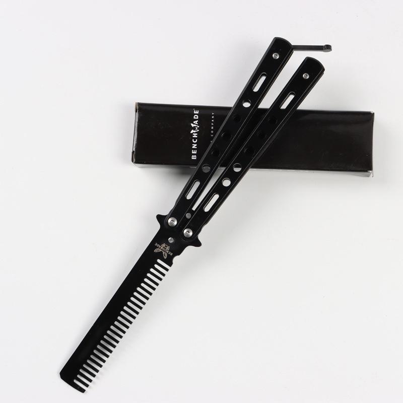 Unsharpened Folding Butterfly Practice Comb for Outdoor Camping