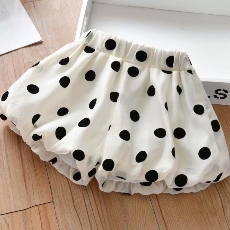 

Girls Dot Shorts Pants Summer Casual Comfortable Korean Style Pants Solid Color Bloomers for Baby Girls 90 белый