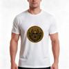 Zeus Gold T-Shirt Sommer Lässig Baumwolle T-Shirt Übergroß Streetwear Oberteile Vintage Grafikdruck Lockerer Schnitt Kurze Ärmel