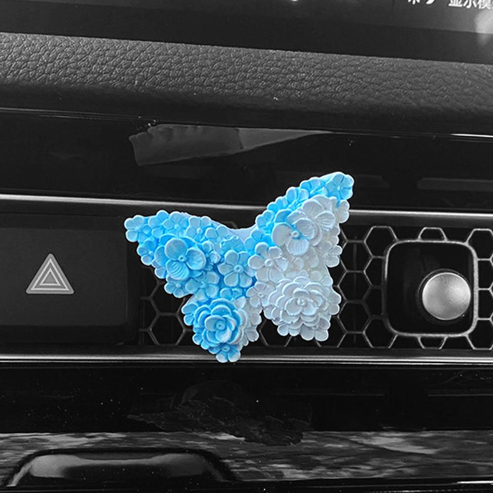 INS Tulip Car Fragrance Diffuser Stone Elegant Flower Butterfly Car Air outlet Decoration Pendant Fragrance Interior Accessories
