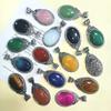 Geometric Gemstone Necklace Pendant With Embedded Semi Precious Stones For Fashion Jewelry Enthusiasts