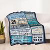 1pc 21th Birthday Celebration Blanket Soft and Warm for Sofa Office Camping Travel Livingroom Great Gift for Friends and Family Comfortable
