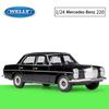 Welly 1:24 Scale Mercedes-Benz 220 Alloy Car Model Diecasts Metal Toy Vehicles Car Model High Simulation Collection Childrens Gifts