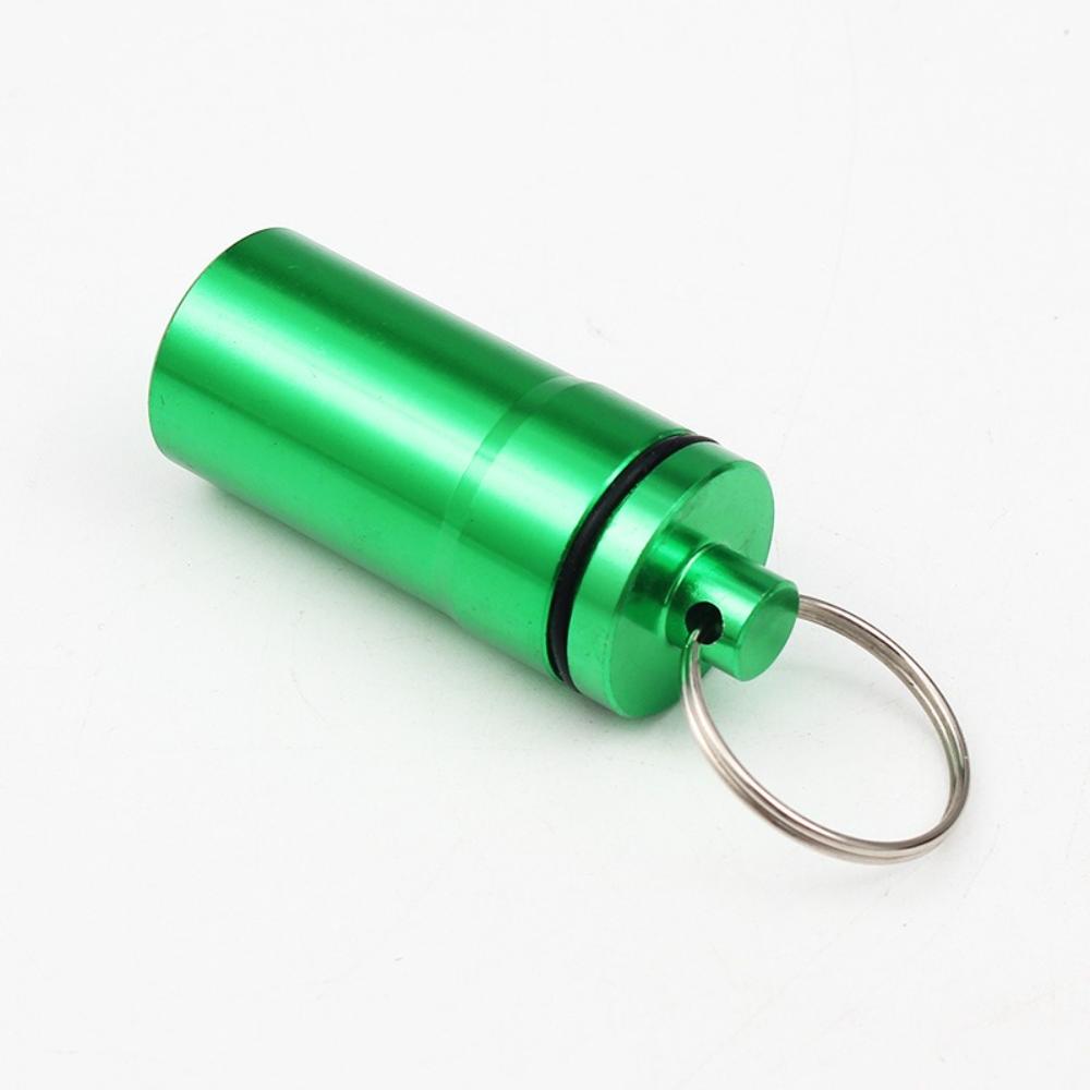 New Mini Portable Pill Box Case Holder Keychain Waterproof Aluminum Container Tablet Storage for Purse Outdoor Camping Travel