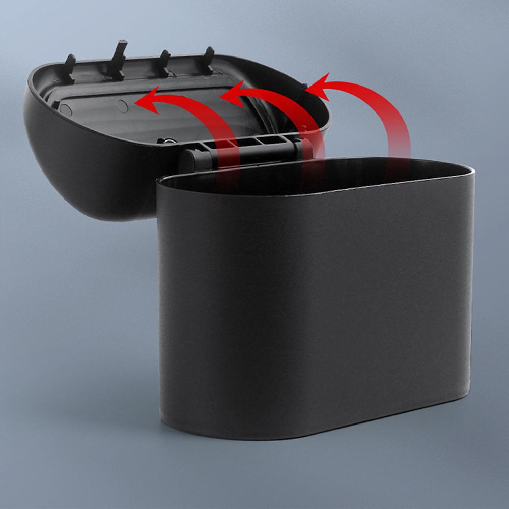 Portable Car Trash Can Hanging Mini Vehicle Garbage Organization With Lid Multifunctional Folding Automotive Garbage Storage Box