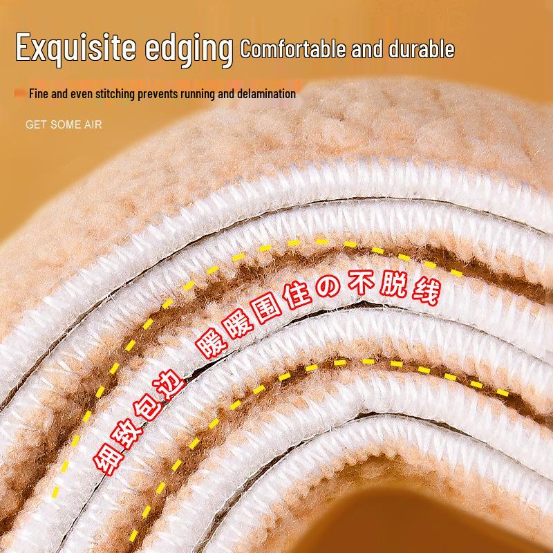 Breathable, warm fleece-lined winter insoles with sweat-absorbing, cold-proof imitation lamb's wool.