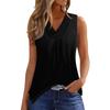 Women's Fashion Casual Color V-Neck Sleeveless Irregular T-Shirt Top