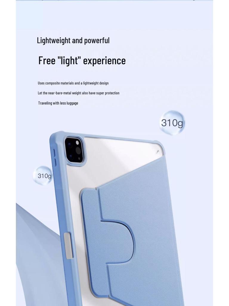 360° Rotating iPad Air 4/5 & Pro 13 Case with Adjustable 10.2/10.9 Inch Pen Slot