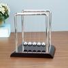 Portable Newtons Cradle Balance Metal Ball Science Physic Toy Fingertip Fidget Swinging Ball Toy for Desktop Anti-stress