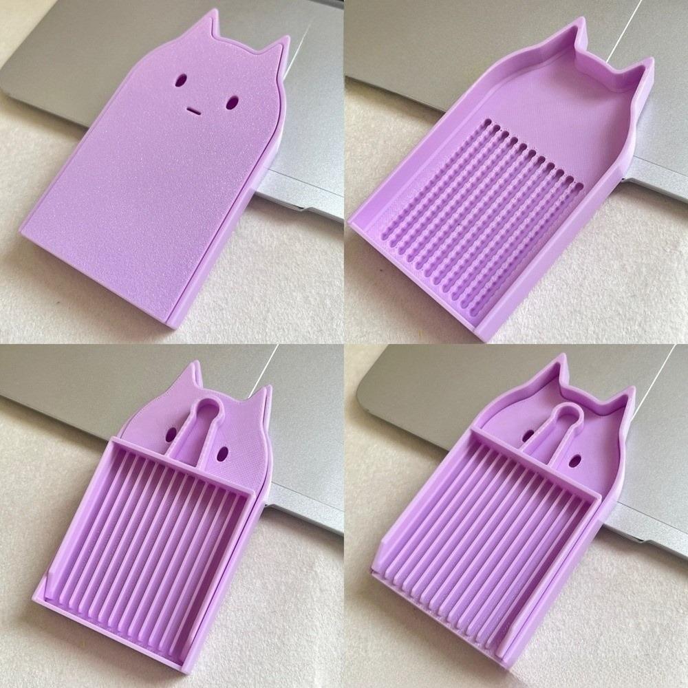 

Creative PP 2-in-1 Bean Tray and Shovel Handmade DIY Beading Tray Set Cat-shaped 2.6mm Beads Tray Gift фиолетовый