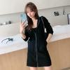 Long sleeve plus size vintage hooded new in dresses for women casual loose mini short spring autumn dress