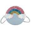 Lovely Baby Girls' Rainbow Coin Purse Fashion Children Round Crossbody Bags Cute Princess Small Handbag Accessories Shoulder Bag