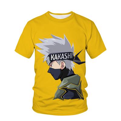 T-shirt Estive per Bambini Ragazzo Ragazza Naruto Stampa 3D Freschi Abbigliamento Uomo Top Cartone Animato Giapponese Kakashi Serie Periferica T-shirt per Ragazzi