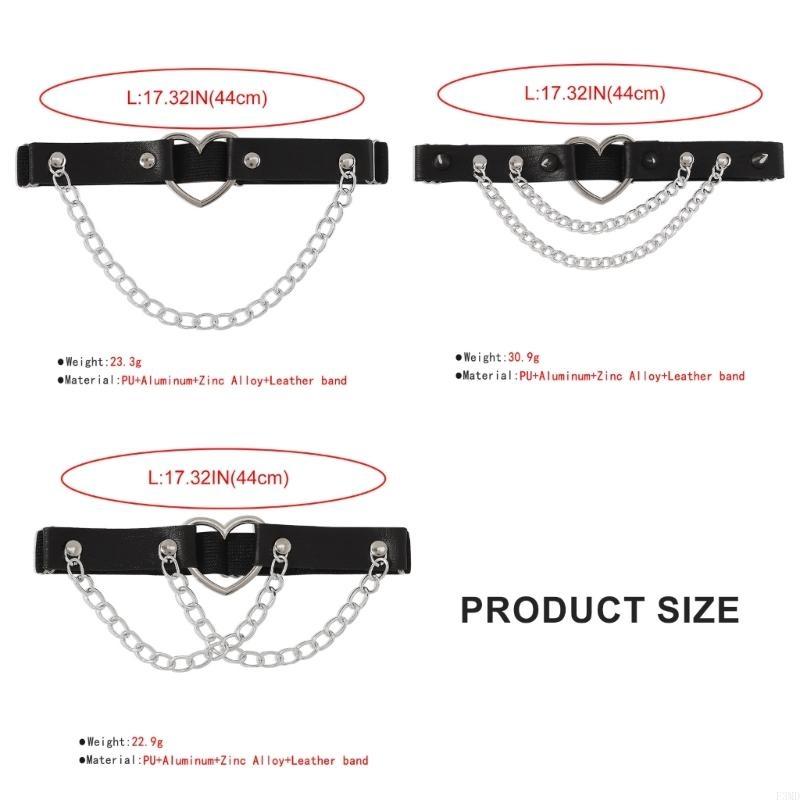 Modern Heart Hollowed Leg Chain Leg Jewelry for Music Festival and Night Party F3MD