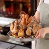 Chicken Holder for Grill and Smoker Stainless Steel Beer Chicken Stand With12 Slots Chicken Wing Leg Rack Barbecue Skewers