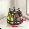 Kohlenstoffstahl 360° Drehbar Gewürzregal Anti-Rutsch Aufbewahrungsschale Organizer Für Gewürze Gewürzgläser Dosen Küchenzubehör Zubehör