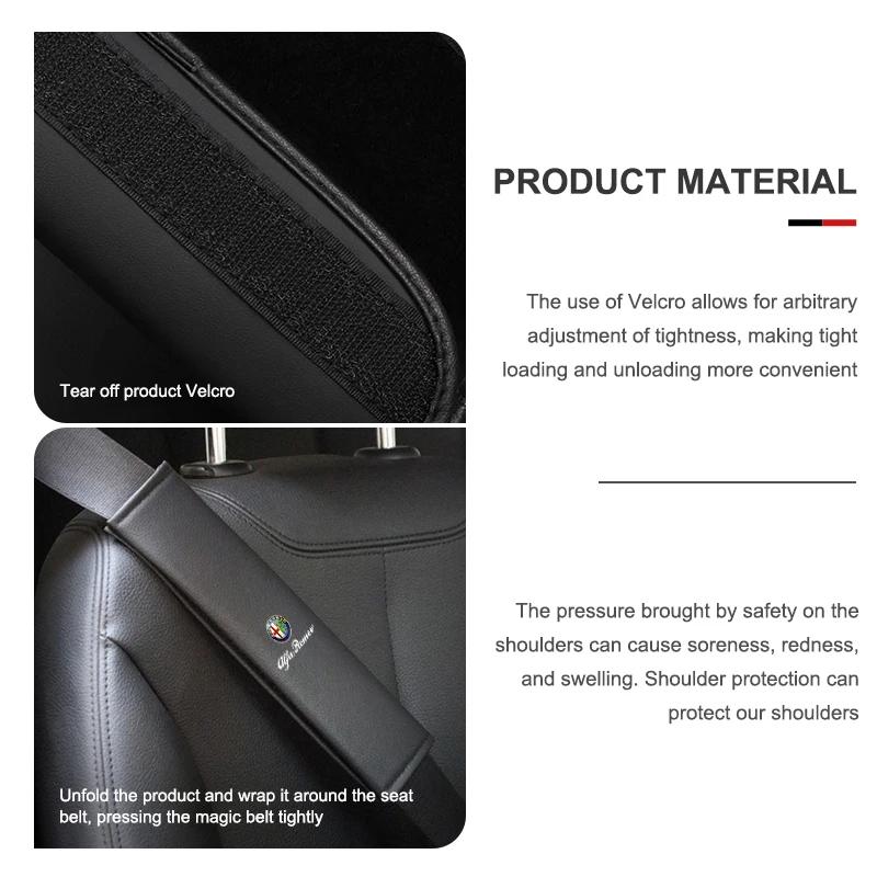 Car Stickers For Alfa Romeo Car Belts Covers Padding Carbon Fiber Belt Shoulder Accessories For Alfa Romeo 159 Giulietta Giulia