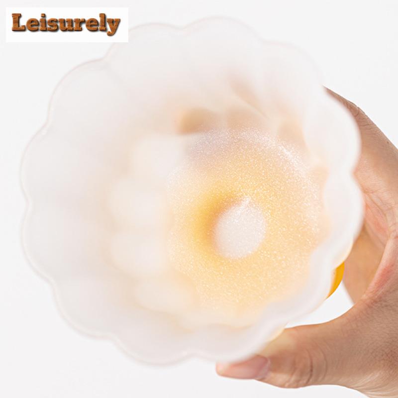 Creative Blossoms Peatl Glass Dessert Cup Home Transparent Water Fruit Bowl Tea Cake Holder Juice Mug Dish Tea Set Accessories