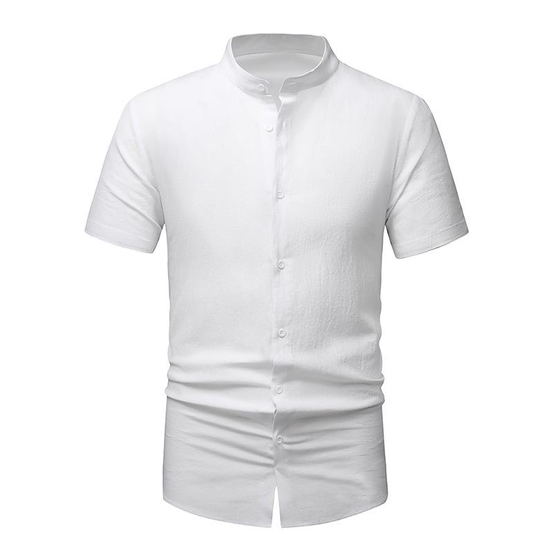 New Summer Men's Fashion Short Sleeve Shirt Breathable Sweat-absorbing Comfortable Men's Short Sleeve Top