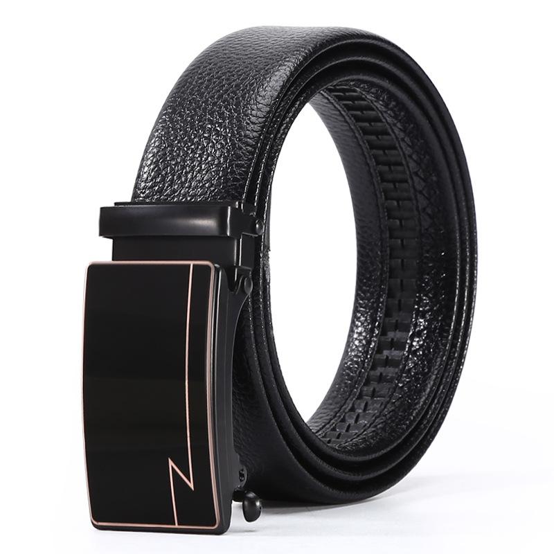 Belt Men'S Automatic Buckle Belt Zhongqing Business Cowhide Belt