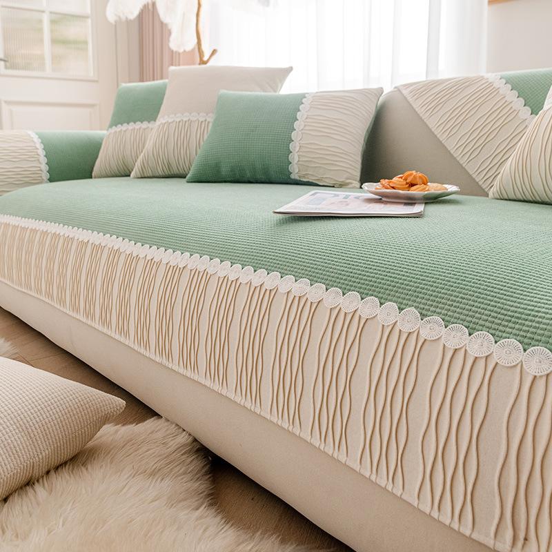 

Custom Cream Wind Sofa Cushion New Four-Season Universal Leather Sofa Cover New French Light Luxury Seat Cushion 70*70cm