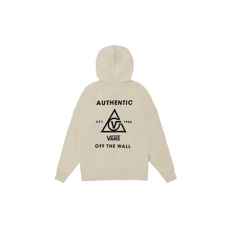 Vans Loose Fit Open Front Sports Casual Hooded Jacket With Back Print Men Jackets White VN0A4USJ3KS