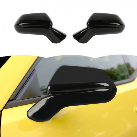 Black Side Rearview Mirror Cover Trim Shell For Chevy Camaro 2016+ Accessories