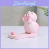 Cartoon Pig Phone Holder Resin Desktop Accessory For Office And Personal Use