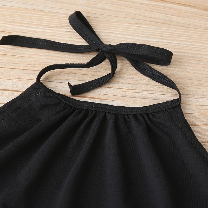 Girls' Summer Strap Jumpsuit Strap Pants Strap Romper Toddler Pants Strap Backless