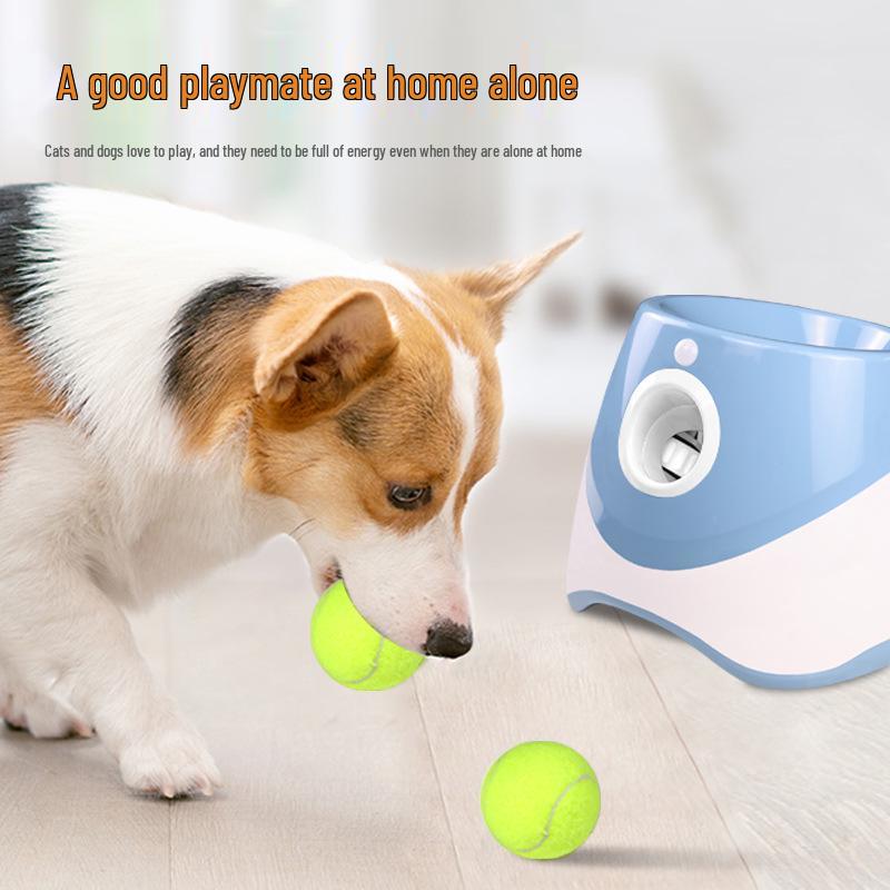 Automatic Dog Ball Launcher: Elastic Tennis Ball Thrower for Outdoor Play