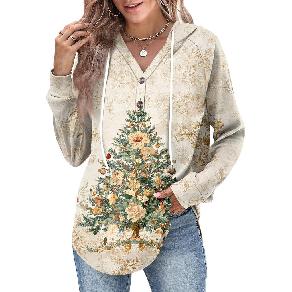 Women's Fashion Women's Lightweight Long Sleeve Pullover With Pockets Preppy Graphic Hoodie