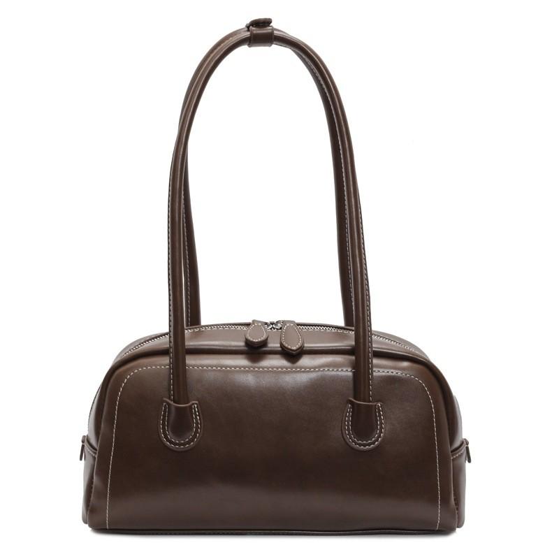 Ielgy Retro Fashion Underarm Bag Trendy Bowling Bag Casual One Shoulder