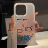 Line graffiti small fish suitable for iPhone17promax Apple 17 matte large hole mobile phone case 16/15 anti-drop x