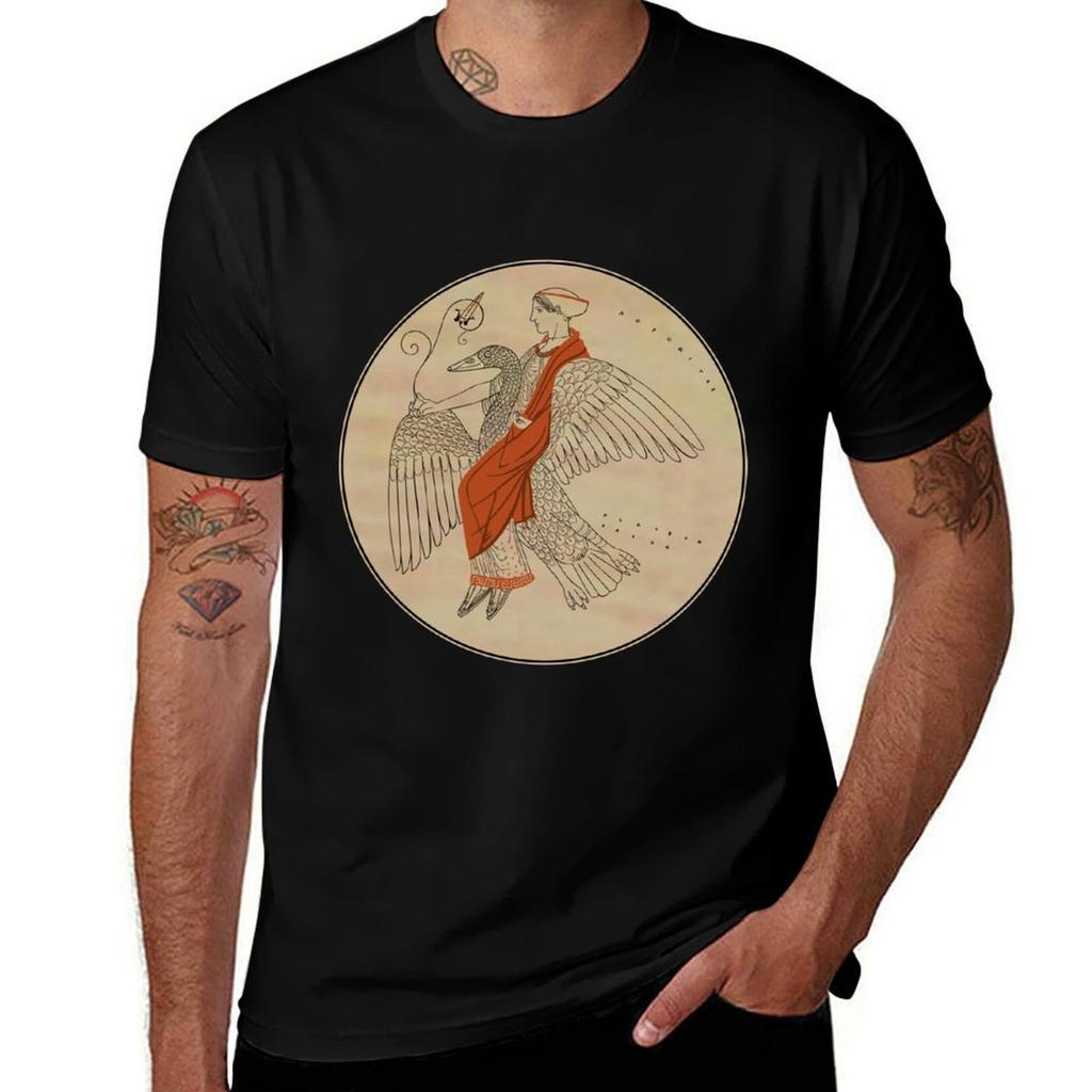 Aphrodite riding a Swan TShirt Basic Solid Color Short Sleeve TShirt