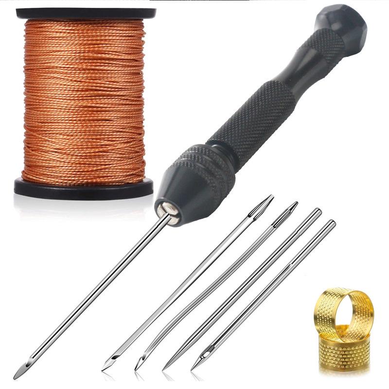 Exclusive Leather Repair Set with Replaceable Awl and Pure Copper Handle