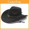 Vintage Western Cowboy Hat With Suede Fabric And Large Brim For Fashion And Sun Protection