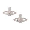 Ball Shaped Decorative Rhinestone Earrings Women Earrings Silver Pink 62020033-02P656