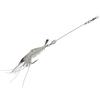 Hard Lure Sea Freshwater Shrimp Shape Bionic Luminous Night Fishing Bait with Hook (White)