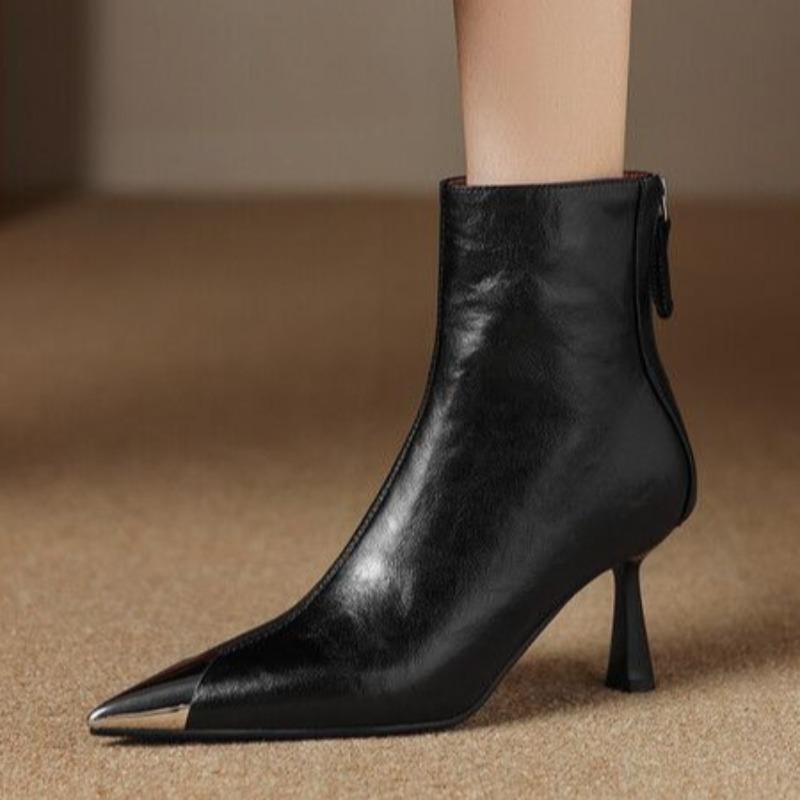Sexy Pointed Toe Women Ankle Boots Elegant Pumps Fashion High Heels Shoes Winter New Trend Goth Woman Chelsea Botas Mujer
