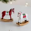 1PC Resin Rocking Horse Christmas Ornament Vintage Style for Tree Hanging Home Decor DIY Craft Collection Gift Decoration Home