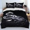 3D Chinese Tai Chi Bagua Yin Yang Pattern Bedding Set,Duvet Cover Bed Set Quilt Cover Pillowcase,Soft,Comfortable and Breathable