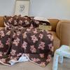 OEING Lamb Velvet Thick Sofa Blanket