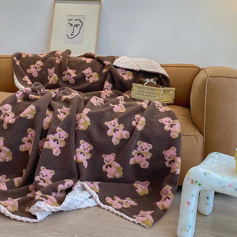 OEING Autumn/Winter Thickened Lamb Velvet Sofa Throw Blanket 150x200cm